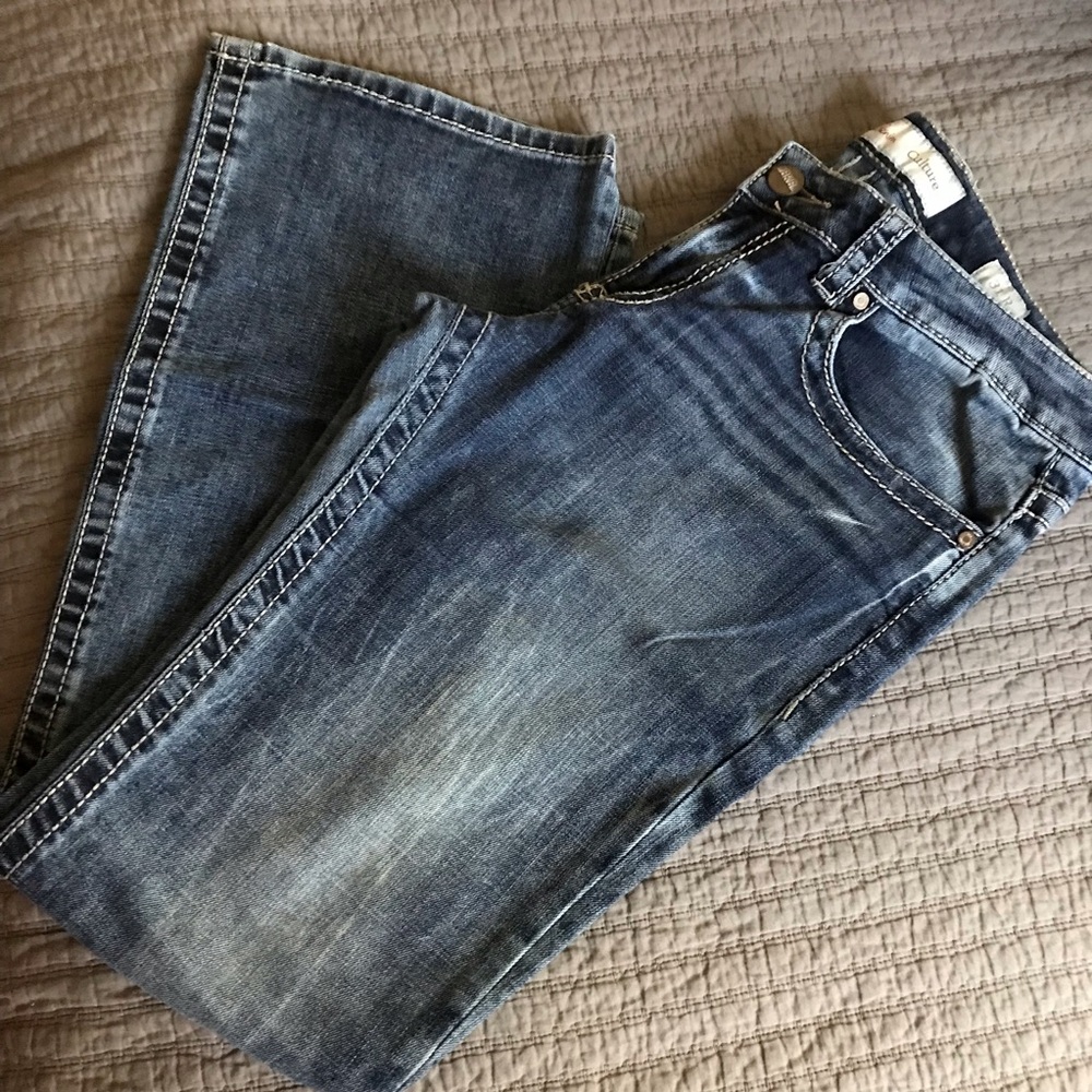 BKE Women's Denim Straight Jeans